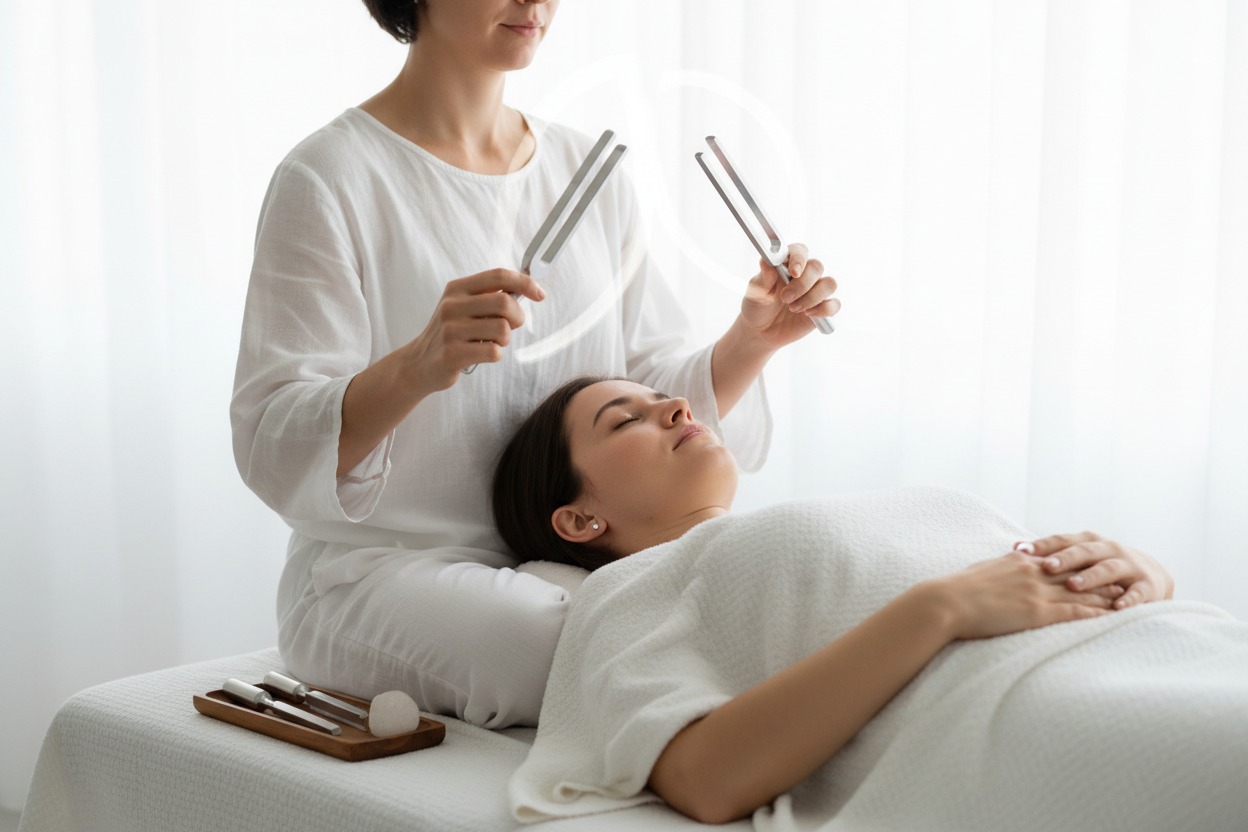 Reiki healing with tuning forks